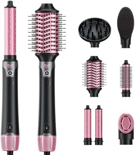 7-in-1 Air Styler Auto Wrap Curlers, Hair Dryer Brush w/Diffuser by Unknown