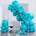 PartyWoo Dark Teal Balloons 140pcs Turquoise Aqua Blue Teal Different Sizes by PartyWoo