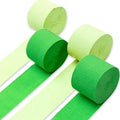 PartyWoo Crepe Paper Streamers 4 Rolls 328ft, Pack of Crepe Paper Light Green and Grass Green Streamers Party Decorations, Crepe Paper for Birthday Decorations, Party Decorations (1.8 In x 82 Ft/Roll) by PartyWoo
