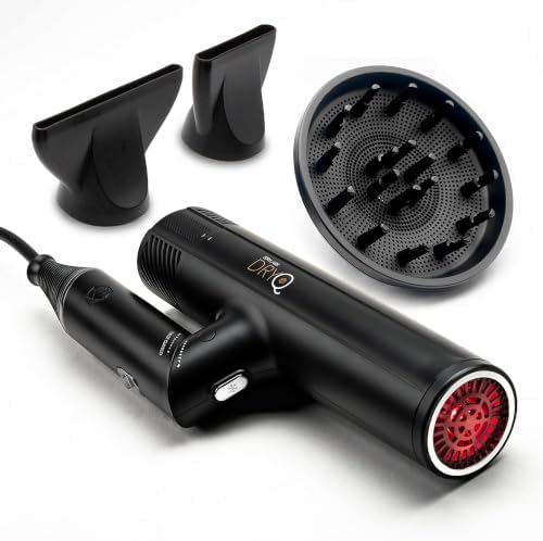 SRILabs DryQ Infrared Hair Dryer - Red Light, Frizz Control, Dual Voltage by SkinResearchInstitute