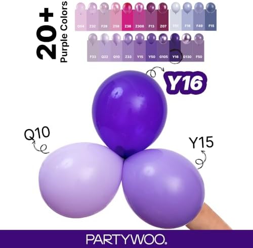 PartyWoo Dark Purple Balloons 140pcs Royal Purple Balloons Different Sizes - Image 5