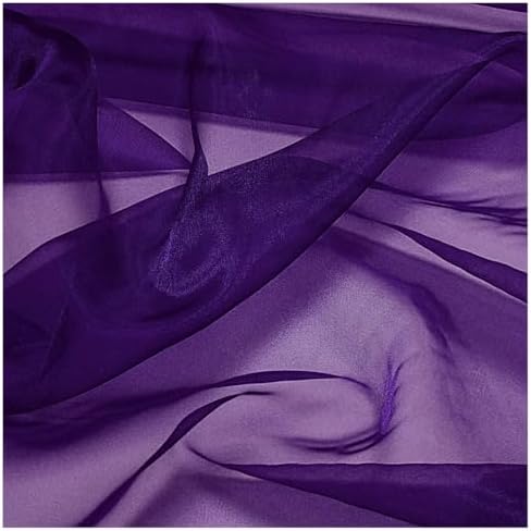 95 Yard Organza Fabric 44" Wide for Wedding Event Décor - Cadbury Purple - Image 4