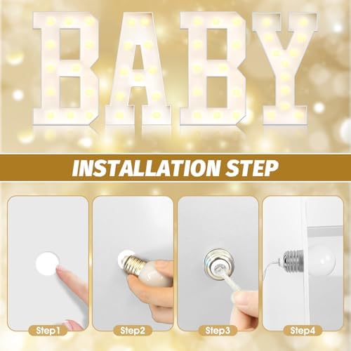 Ledido Easy-Assemble 4FT Marquee Light Up Letter, Large Lighted Letter U - Image 5