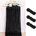 Black Table Runner Halloween Fall Cheesecloth Table Runner Gothic Decor by MLMC