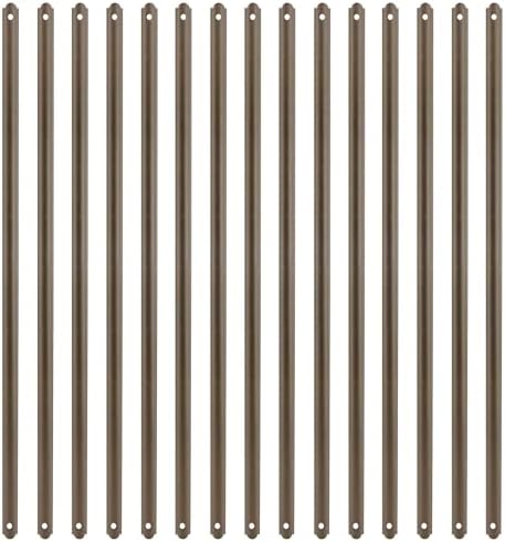 Myard 32-1/4'' Iron Heavy-Duty Deck Balusters, Flat Straight, Bronze by Myard