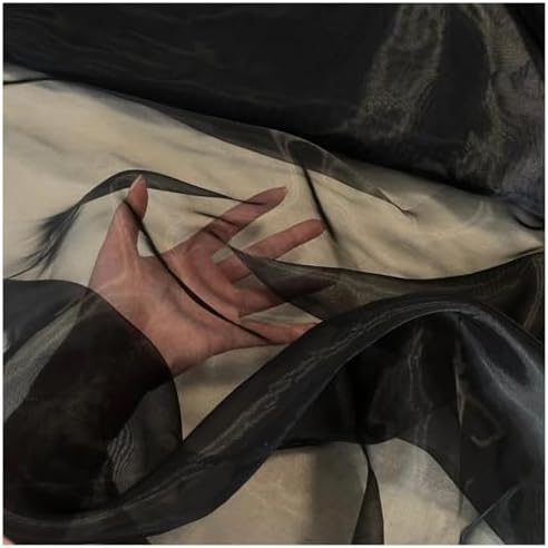 40 Yard Organza Fabric 44" Wide for Wedding Event Décor - Black - Image 3