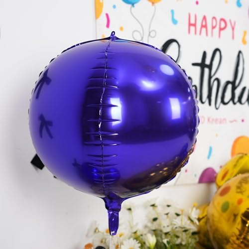 12PCS Dark Purple Round Foil Balloons 22" 15" 10" Chrome Purple Balloons - Image 6