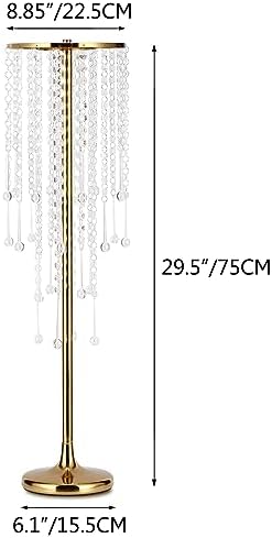 Metal Gold Vase, 4pcs Modern Centerpiece for Table, Wedding Event Decor, 29.5in Tall, Durable Rust Resistant, Luxurious Home Decorations - Image 6