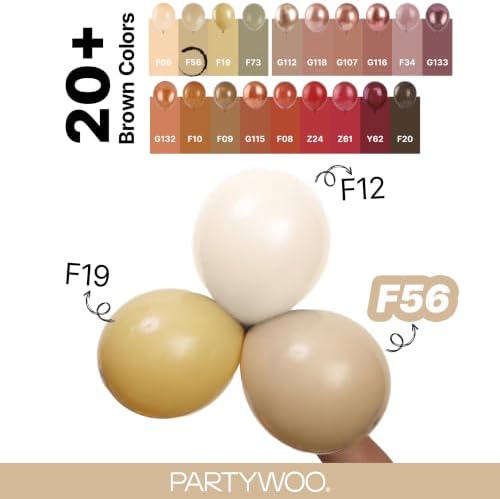PartyWoo Cream Balloons 50pcs Beige Ivory Nude Neutral Boho Fall Color - Image 4