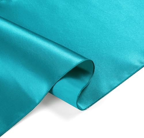 Teal Blue Satin Table Runner, 12x108 Inches, 12 Pack - Image 6