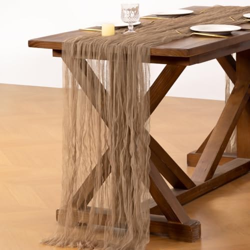 Cheesecloth Table Runner Tulle Fall Boho Wedding Shower Party Home Decor - Image 3