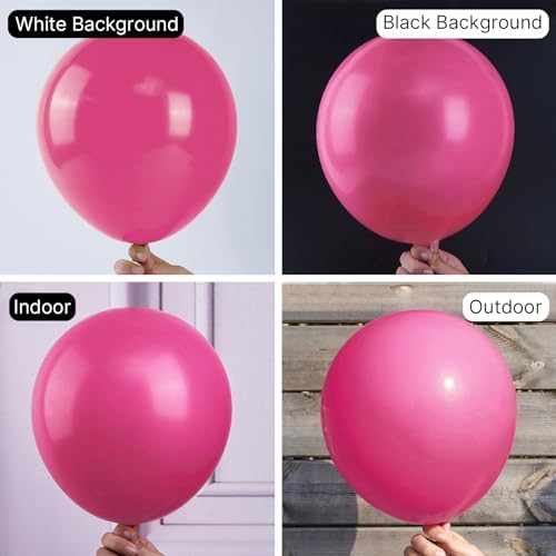 PartyWoo Hot Pink Balloons 50pcs Magenta Fuchsia Color 12 Inch - Image 2