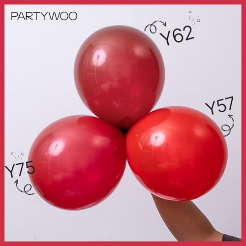 PartyWoo Red and Gold Balloon Arch Kit 140pcs Different Sizes - Image 3