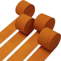 PartyWoo Crepe Paper Streamers 4 Rolls 328ft, Pack of Retro Deep Orange Crepe Paper for Party Decorations, Wedding Decorations, Birthday Decorations, Baby Shower Decorations (1.8 Inch x 82 Ft/Roll) by PartyWoo