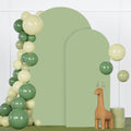 FANPROMS Wedding Arch Cover Set of 2 Sage Green Arch Backdrop Cover 6 7.2FT Spandex Arch Backdrop Covers for Arch Stand Round Top Arched Backdrop Cover Arch Cover Stretchy Backdrop for Wedding Party by FANPROMS