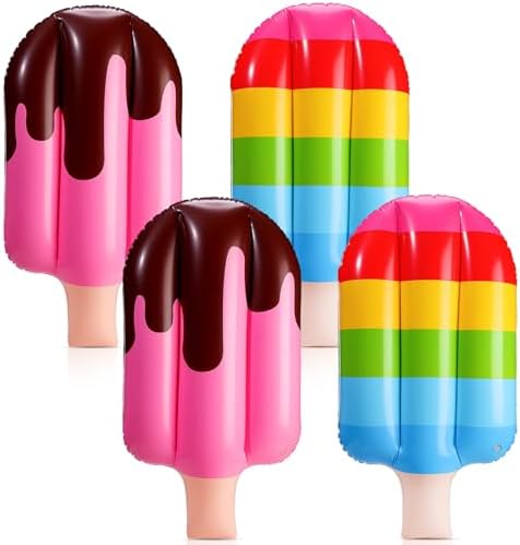 JellyArch 4 Pcs Inflatable Popsicle Party Decorations Summer Pool Luau by JellyArch