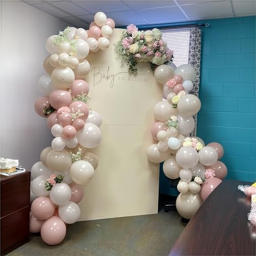 Dusty Pink Balloons, 60 Pcs Pink and White Balloon for Birthday Decorations - Image 5