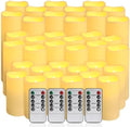 36-Pack Flickering Flameless Candles with Remote Control - LED Fake Candle Perfect for Wedding,Outdoor,Table,Halloween,Christmas Decor - Create a Magical Ambiance Effortlessly(Three Sizes) by Wfmolcand