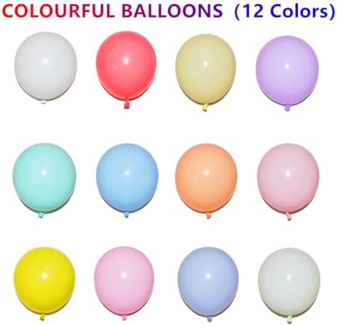 400 Pack Pastel Balloons 12 Inch Candy Colored Multicolor Rainbow Assorted Colors Macaron Latex Bulk Balloon 12 Kinds Colorful for Birthday Wedding Bridal Baby Shower Supplies Party Decorations - Image 3