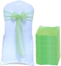 MDS Pack of 50 Organza Chair Sashes for Wedding & Event Décor – Apple Green by MDS
