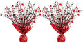 2 Pack Metallic Foil Spray Graduation Decorations Centerpiece Stars for Wedding, Birthday, Anniversary, Christmas Table Decor, Holiday Festival Baby Shower Mantle Party Red and Black by Unknown