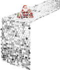 VHH Sequin Table Runner 12 x 108 inches Silver Table Runner, Glitter Runner for Party Wedding Birthday, Party Spring Easter Rustic, Birthday Supplies Decorations (1 Pack). by VHH