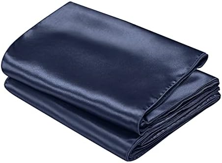 SiinvdaBZX 24 Pcs Navy Blue Satin Table Runner 12 x 108 inches Long - Image 7
