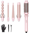 Wavytalk 5 in 1 Curling Wand Set with Thermal Brush & 0.5"-1.25" Barrels by wavytalk-HairTalks