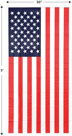 Beistle American Flag Door Cover, 30 by 5-Feet,Red/White/Blue - Image 2