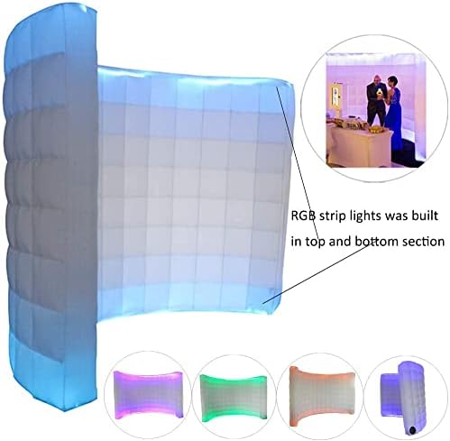 SAYOK Inflatable Photo Booth Wall Selfie Booth Backdrop, Photo Booth Enclosure Portable Inflatable White Photoshoot Background Wall for Party Wedding Events - Image 6