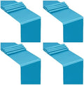 SiinvdaBZX 4 Pcs Teal Blue Satin Table Runner 12 x 108 inches Long by SiinvdaBZX