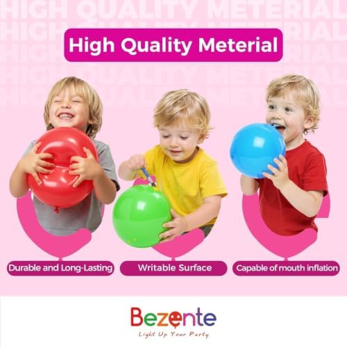 Bezente Metallic Blue Latex Party Balloons 150 Pack 5 inch - Image 6