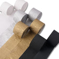 PartyWoo Crepe Paper Streamers 8 Rolls 656ft, Pack of Silver, Black, White and Gold Party Streamers for for Birthday Decorations, Wedding Decorations, Baby Shower (1.8 Inch x 82 Ft/Roll) by PartyWoo