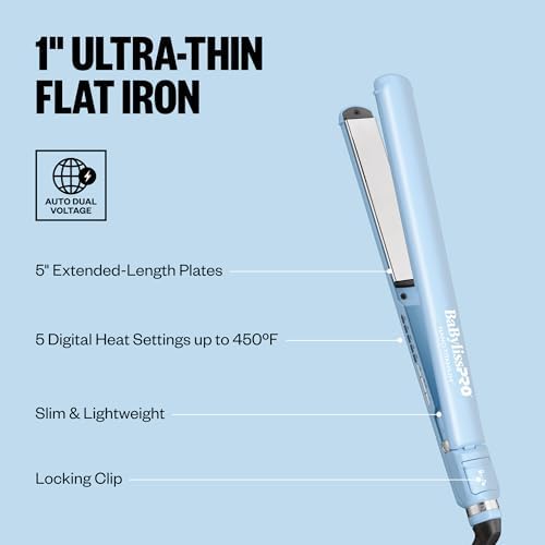 BabylissPRO Nano Titanium Digital Ultra-Thin Hair Straightener - Image 3