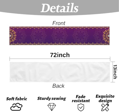 Linen Diwali Table Runner, Diwali Table Cloth Indian Table Decorations - Image 6