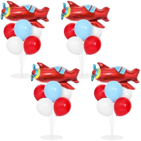 Naozinebi 4 Sets Airplane Birthday Party Balloons Stand Kit Party Decor by Naozinebi