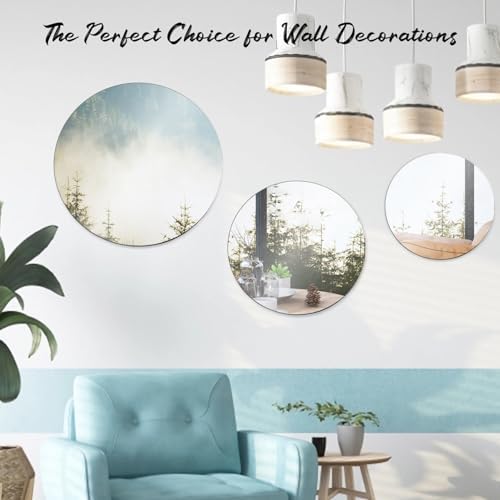 Seelenruhe 10" Round Mirrors for Centerpieces for Tables, Round Mirrors Trays Plates for Centerpieces, Wedding Decorations, Baby Shower Party, Christmas Decorations, 2mm, 12 PCS - Image 7