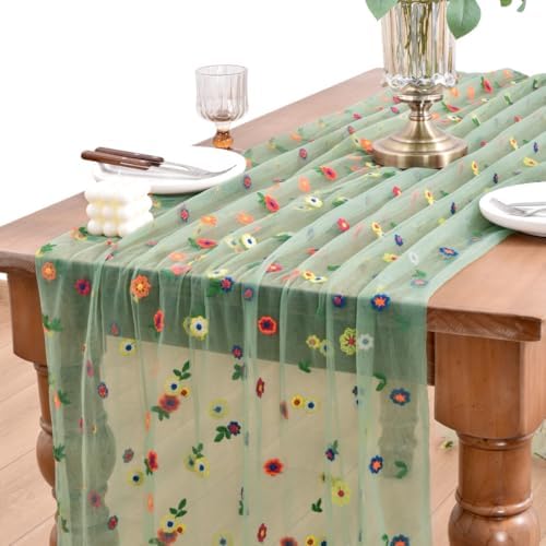 3 Pack Flower Table Runner Floral Daisy Fall Wedding Birthday Party Decor by Joanlody