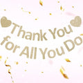 Thank You Banner Appreciation for Employee Appreciation Decorations Teacher Thanks Volunteer Events Office School Organization Thank You Parties (Champagne Gold) by Unknown