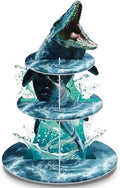 3 Tier Dinosaur Party Decoration Mosasaurus Dinosaur Cupcake Stand by Unknown