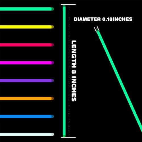 YixangDD 86 Pcs 8 Inch Glow Sticks Bulk Party Pack with Connectors - Image 5