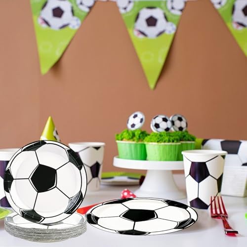 50PCS Soccer Plates and Napkins, 7inch Disposable Tableware Set - Image 6