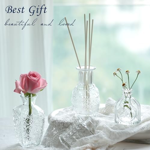 Bud Vases Set of 36,Small Vases for Centerpieces, Glass Bud Vase in Bulk, Mini Vintage Flowers Vase for Wedding, Home Table Decor,Christmas,Party Decoration,Clear - Image 2