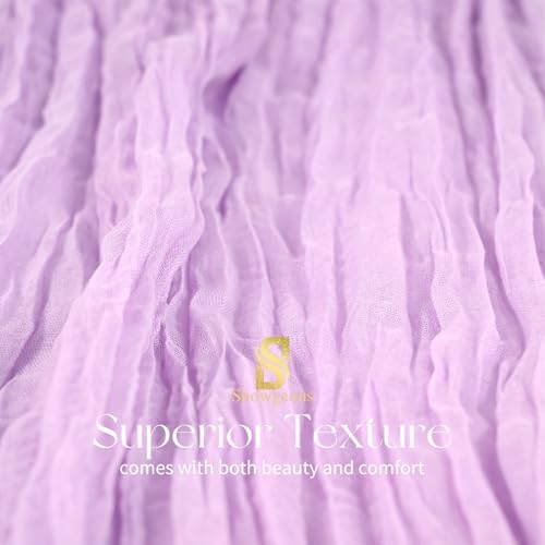 4 Pack Lilac Purple Cheesecloth Table Runner 17x108 Inches Boho Home Decor - Image 4