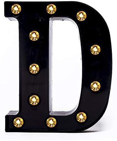 Foaky Black LED Marquee Number Lights Sign Light Up Marquee Number Lights Sign for Night Light Wedding Birthday Party Battery Powered Christmas Lamp Home Bar Decoration by Foaky