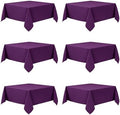 6-Pack Purple Tablecloths for Square Tables, 70 x 70 Inches by DailySet