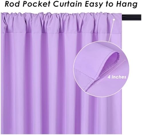 Lavender/Light Purple Backdrop Curtains 10ftx10ft Polyester Photo Drapes - Image 5