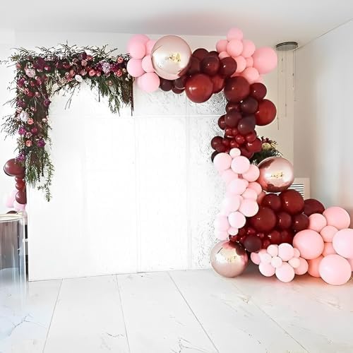 Voircoloria 90pcs Burgundy Balloons Garland Arch Kit, 18 12 10 5 Inch - Image 6