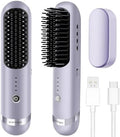 Cordless Hair Straightener Brush, 2 in 1 Curling & Straightening Brush with 200 Million Negative Ions, Mini Travel Hot Straightener Comb for Women, Fast Heating & Dual Voltage by WelcometoVAVtherearemanyprofessionalhairstylingtools