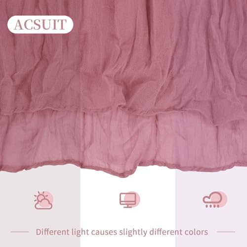 6 Pack Dusty Pink Cheesecloth Table Runner 20 x 120 inch Gauze Table Runners 10 FT Long,Semi Sheer Cheese Cloth Fabric Table Runner Bulk for Wedding,Party,Baby Shower,Bridal Shower Decoration - Image 7
